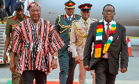 President Mahama welcomed President Emmerson Mnangagwa at the airport
