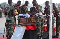 Kofi Annan's remains was brought to Ghana from Bern, Switzerland, where he died