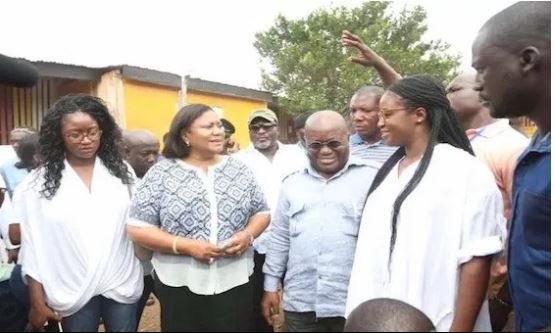 President Akufo-Addo and wife Rebecca with their two daughters