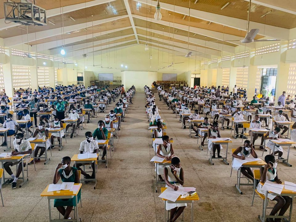 File photo of BECE students sitting their final exam