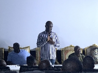 Kennedy Agyapong speaking to some lecturers of KNUST