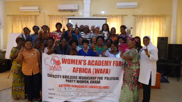 Some of the participants and NDC women executives at the workshop in a group photograph.