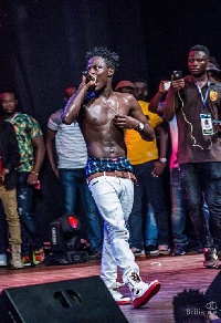 Fancy Gadam on stage at the Tamale Stadium during his concert