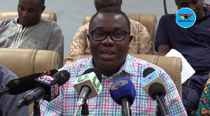 NDC National Chairman, Samuel Ofosu Ampofo addressing the media