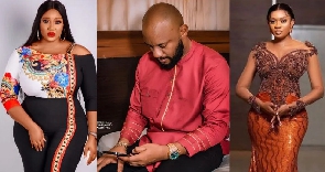 Judy Austin, Yul Edochie (middle) and May