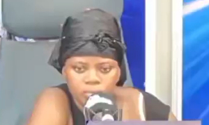 Amina Issah (pictured) was arrested for attempting to scam Auntie Naa of Oyerepa FM