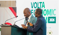 Dr Elikplim K. Apetorgbor speaking to the audience