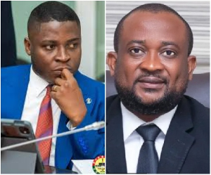 MP for Ketu North Edem Agbana (L) says Pius Hadzide doesn't deserve to speak on corruption matters