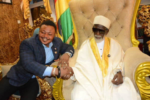 Nene Lartey Osakonor I with National Chief Imam, Sheikh Osman Nuhu Sharubutu