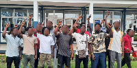 The suspects arrested with the toy guns