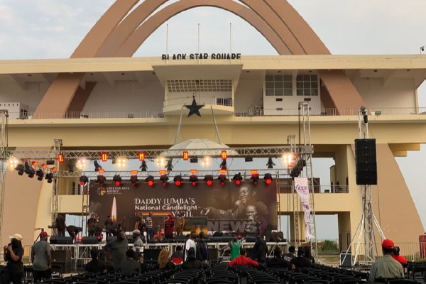 A candlelight vigil was held at the Independence Square in honour of the late Daddy Lumba