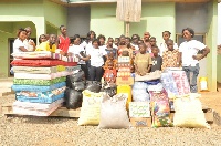 NGO executives donating items