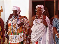 The two development queen mothers outdoored by the Yilo Krobo Traditional Area