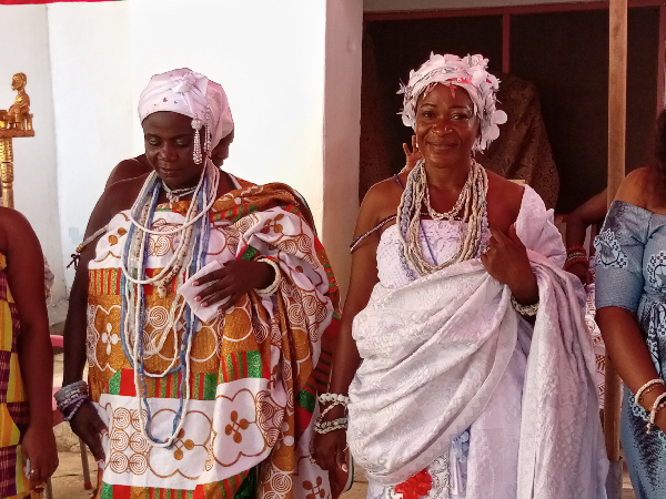 The two development queen mothers outdoored by the Yilo Krobo Traditional Area