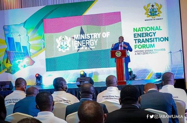 Dr Bawumia speaking at National Energy Transition Forum