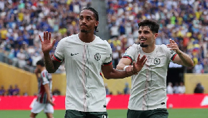 Joao Pedro (hand raised) refused to celebrate against his boyhood club after scoring