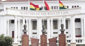 Forecourt of the Supreme Court complex in Accra