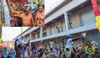 Akufo-Addo opening the market