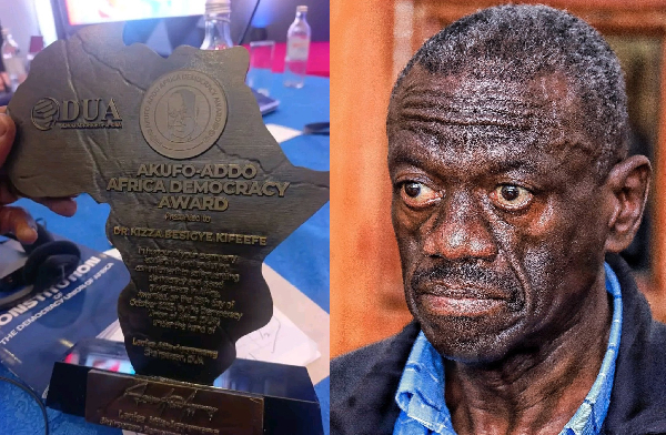 Uganda's opposition leader Col Kizza Besigye wins Akufo-Addo Democracy Prize while in prison