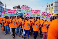 The women-led group participated in the 'Orange Friday' procession in Oguaa, Cape Coast