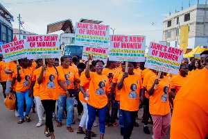 The women-led group participated in the 'Orange Friday' procession in Oguaa, Cape Coast