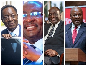 A photo collage of some key politicians in Ghana