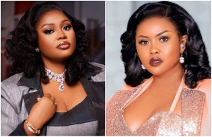 MzGee (L) has accused actress Nana Ama McBrown (R) of betraying her