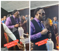 Ghanaian rapper Medikal spotted participating in church activities