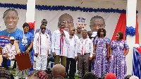 Kwaku Kwarteng and some NPP executives at the rally