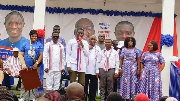 Kwaku Kwarteng and some NPP executives at the rally