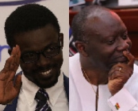 Nana Appiah Mensah (left), Ken Ofori-Atta (right)