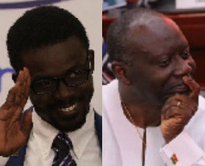 Nana Appiah Mensah (left), Ken Ofori-Atta (right)