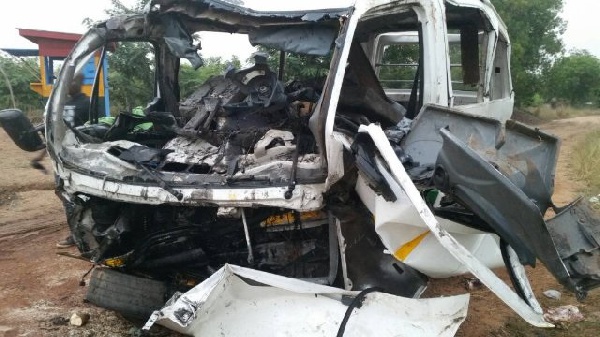 Ebony died in a collision, Thursday, Photo of her mangled car