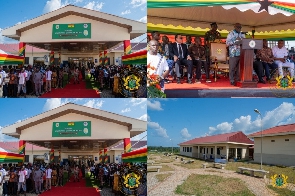 President Akufo-Addo at the commissioning of the 60-bed Asante Akim Municipal Hospital