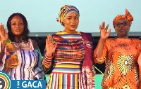 Mrs. Samira Bawumia (middle) expressed her support to GACA
