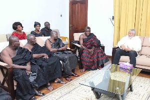 Rawlings with the family delegation