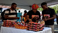 At the launch of Omama Chocolate
