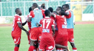 Asante Kotoko Players Celebrate