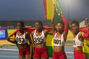 Ghana's relay team finished third in the final