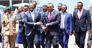 Kenyan President William Ruto with Ethiopian Prime Minister Abiy Ahmed in Addis Ababa