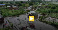 This image made from video shows the scene after flooding in Tete Province, Mozambique