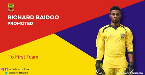 Hearts Goalkeeper Richard Baidoo