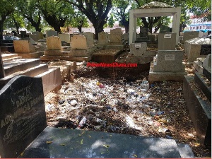 The Osu cemetery is engulfed in filth