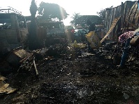 Thousands of cedis worth of materials were completely burnt in the inferno