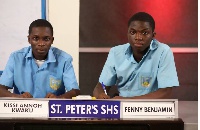 Kissi Annoh Kwaku and Fenney Benjamin, final-year students who represented St. Peter