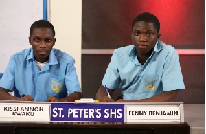 Kissi Annoh Kwaku and Fenney Benjamin, final-year students who represented St. Peter