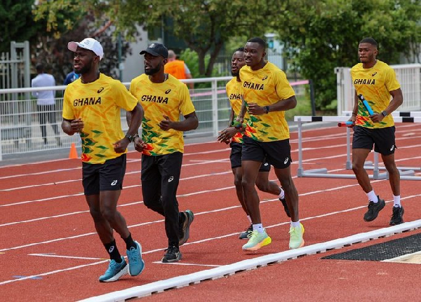 Ghana's relay team preparing ahead of the games