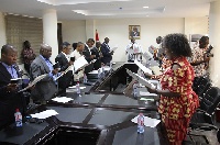 The members of the board took the oaths of office and secrecy administered by the Minister