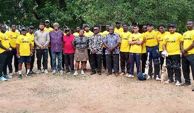 A photo of Ghana Cricket Association's meeting with the media ahead of T20 World Cup qualifier