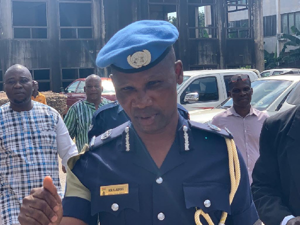 ACP Benjamin Agordzo when he was being brought to court in 2019